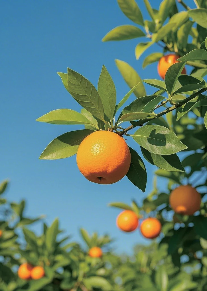 Golden citrus on the branch, from the Cunjindi brand collection